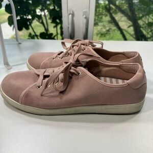 Vionic Brinley Pink Lace Up Suede Sneakers Women’s Size 11